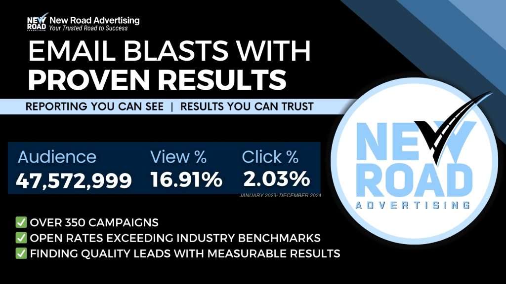 Email Blasts With Proven Results. REPORTING YOU CAN SEE , RESULTS YOU CAN TRUST